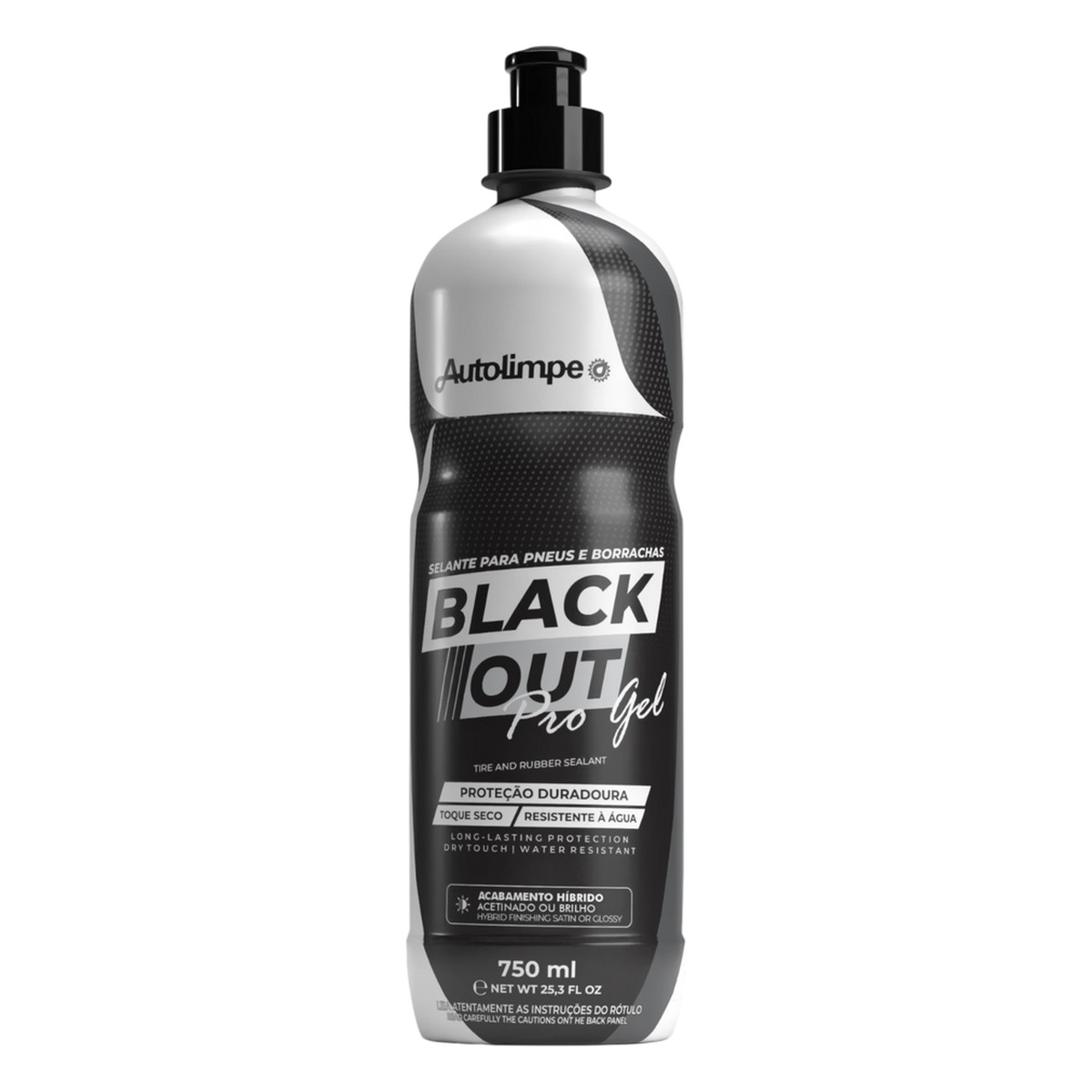 BLACKOUT PRO GEL — SELANTE PARA PNEUS E BORRACHAS — produto Autolimpe distribuído pela AgroDetail